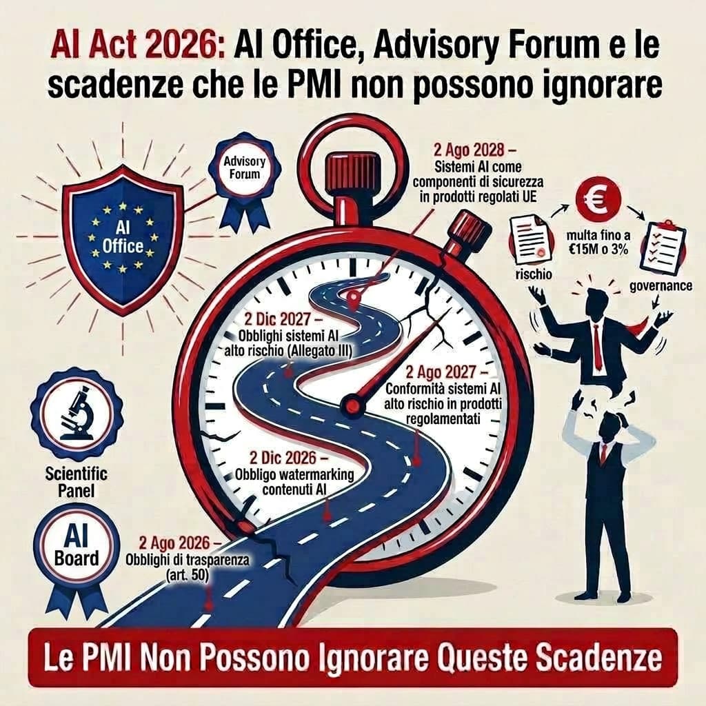 AI Act 2026: AI Office, Advisory Forum e le scadenze che le PMI non possono ignorare